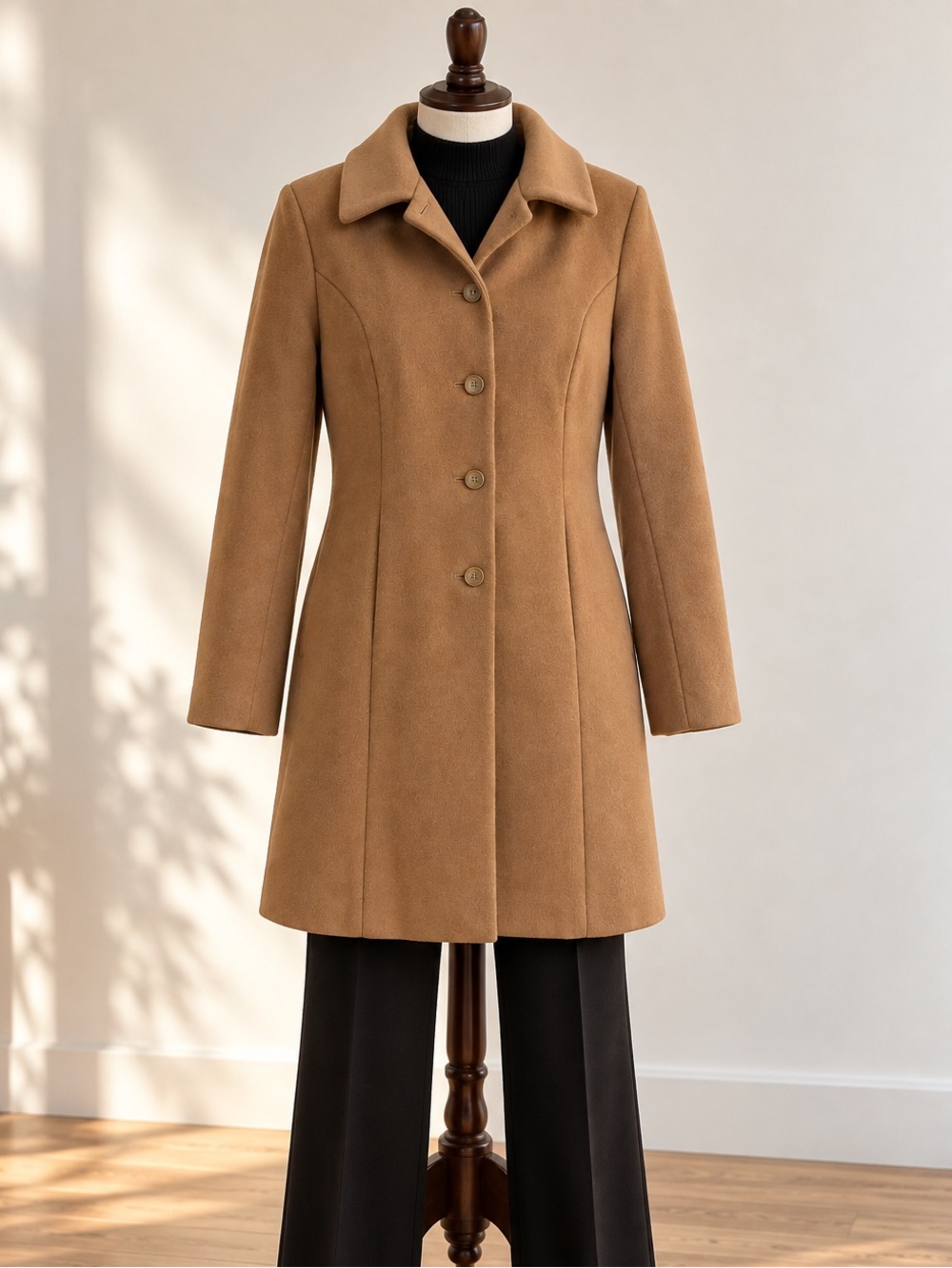 Vintage AILES Camel Tailored Coat Size 12 Quiet Luxury Old Money 90s Y2K
